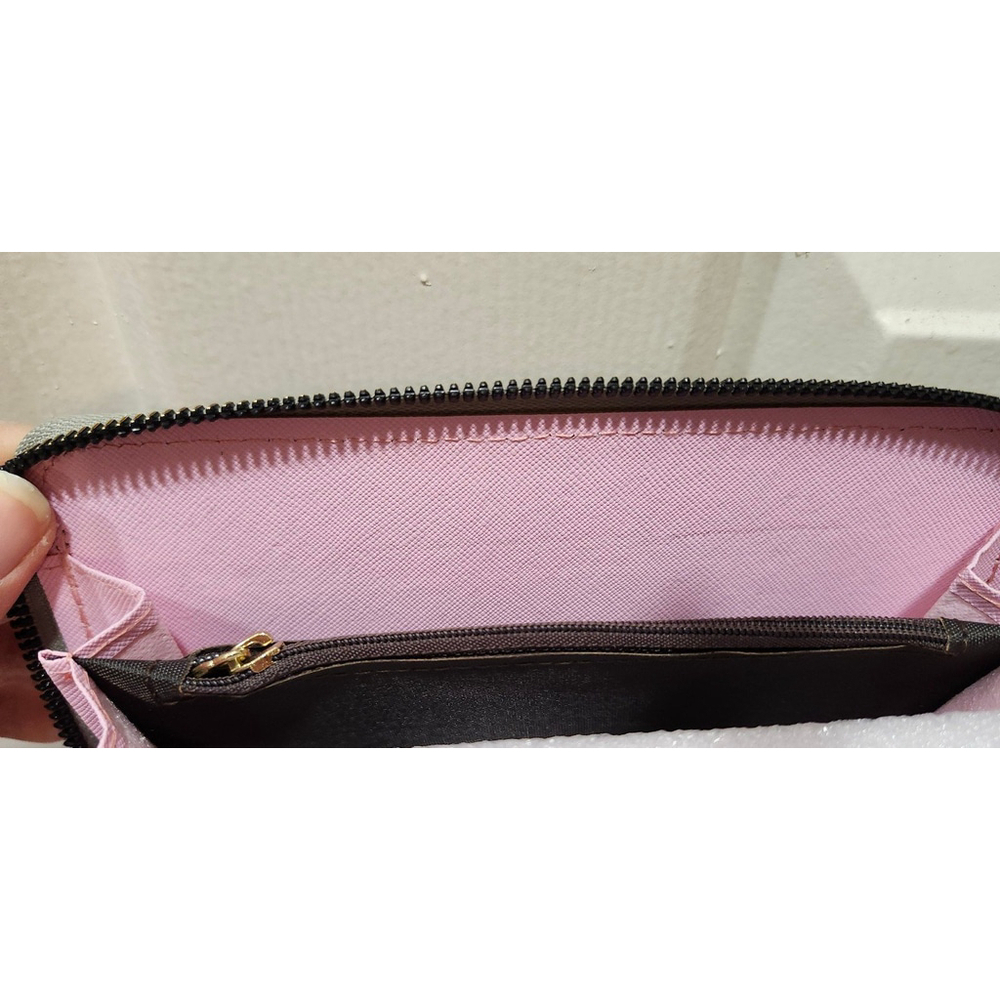 Braided Pattern Glossy Wallet In Gray - Picture 6 of 8